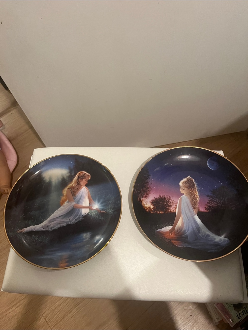 Crystal Goddess and Crystal Harmony by Jeane Dixon Collector Plates